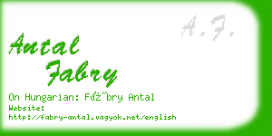 antal fabry business card